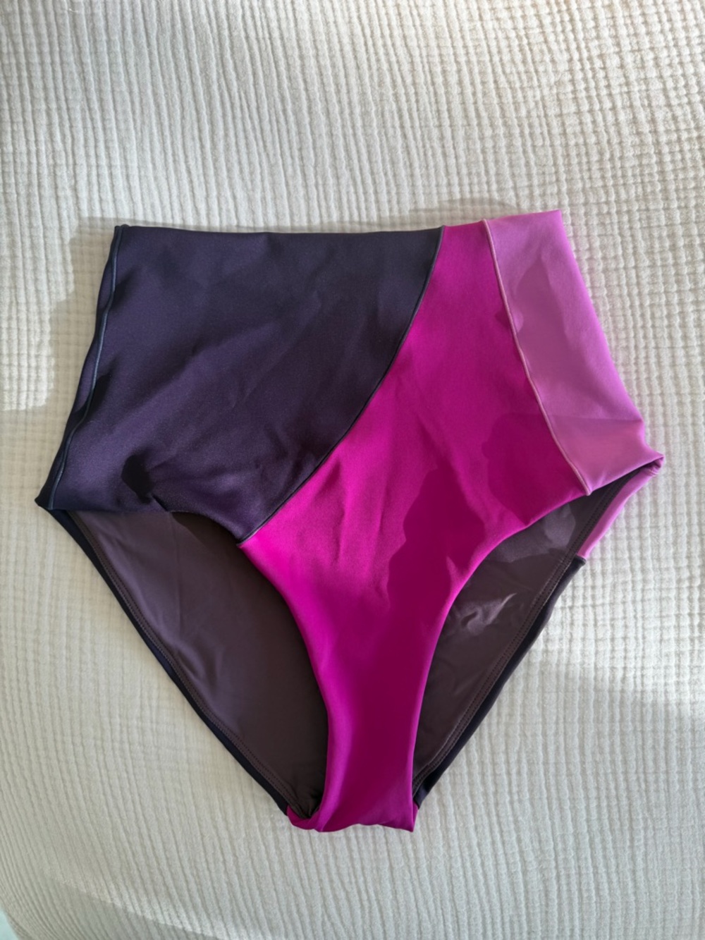 Left On Friday Purple and Pink Colorblock Bikini Bottoms